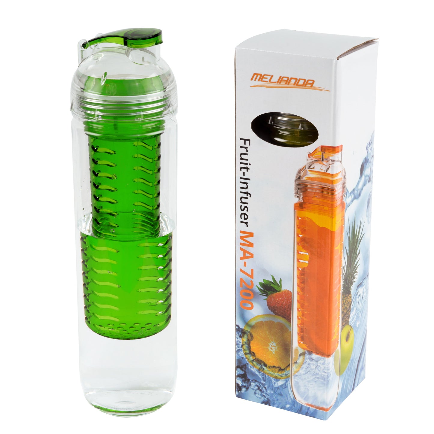 MELIANDA MA-7200 leichte 800 ml Trinkflasche Fruit Infuser Grün