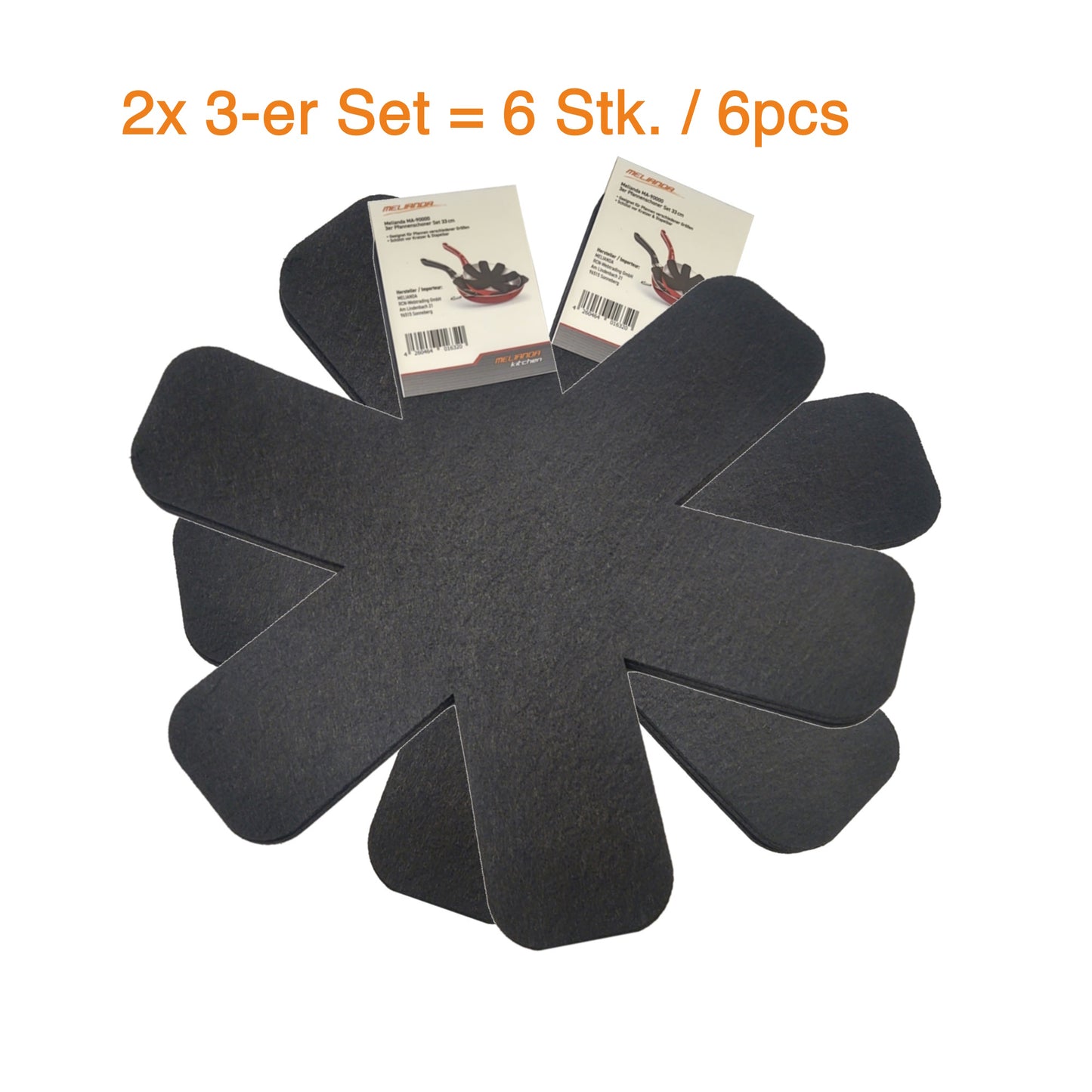 MELIANDA MA-90000 Pfannenschoner 6-teiliges Set